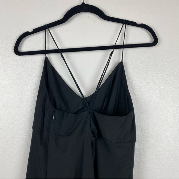 Madewell Layton V-Neck Lightweight Midi Slip Dress Black Size 14/XL NWT - Picture 8 of 12